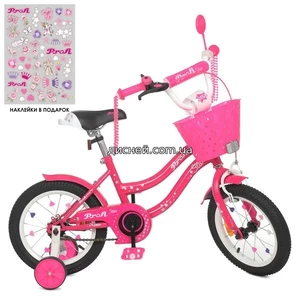 Велосипед детский PROF1 14д. Y1492-1K, Star, с корзинкой